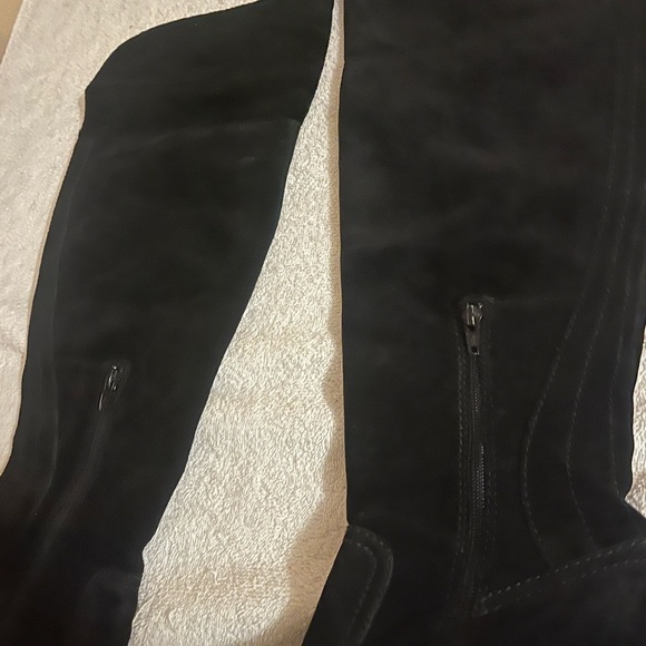 Chocolate Blu Duffy Wedge Black Boots Sz 9 1/2 - Picture 7 of 8